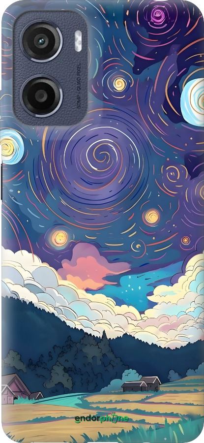 Силиконовый чехол Креативный арт для Motorola Moto E15 - 6322u-4147 изображение 