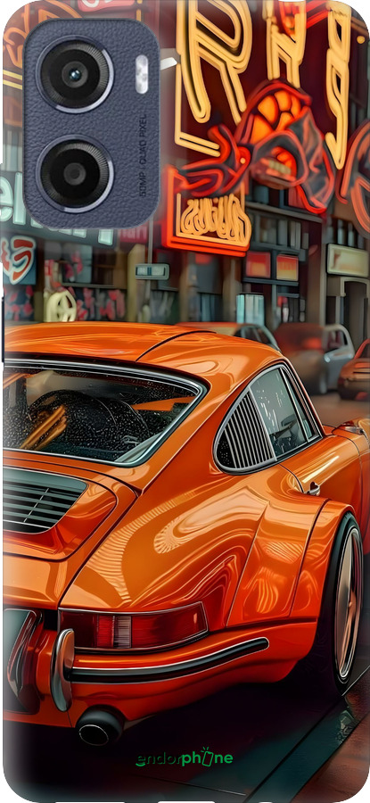 Силиконовый чехол Порше для Motorola Moto E15 - 6334u-4147 изображение 