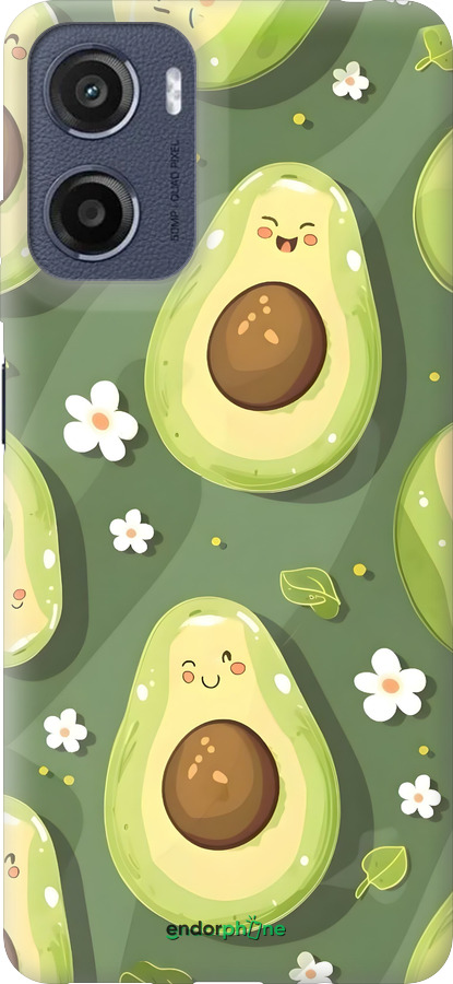 Силіконовий чехол Авокадо для Motorola Moto E15 - 6380u-4147 изображение 