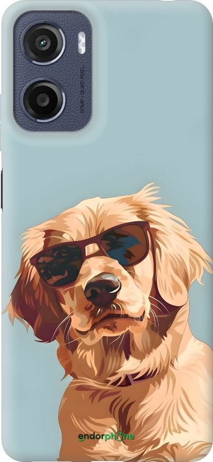 Силиконовый чехол Пес в очках для Motorola Moto G05 - 6381u-3949 изображение 