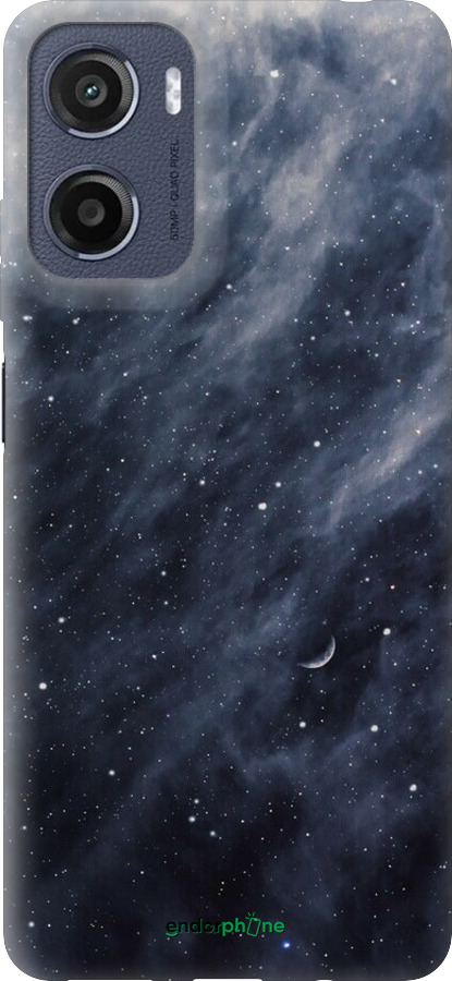 Силиконовый чехол Голубые облака, Голубая луна для Motorola Moto E15 - 6398u-4147 изображение 