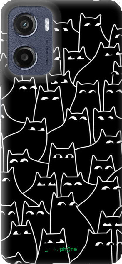 Силиконовый чехол С изображением кошек для Motorola Moto E15 - 6470u-4147 изображение 