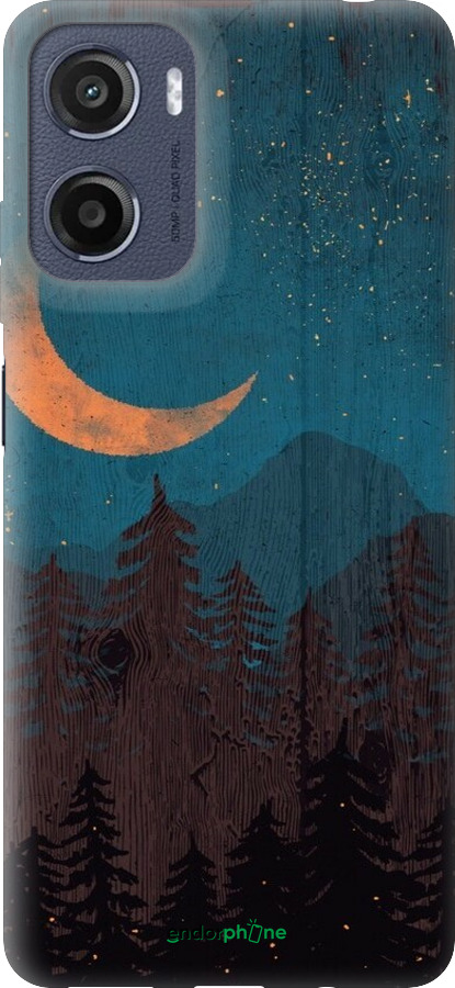 Силиконовый чехол Звездный лес для Motorola Moto E15 - 6480u-4147 изображение 