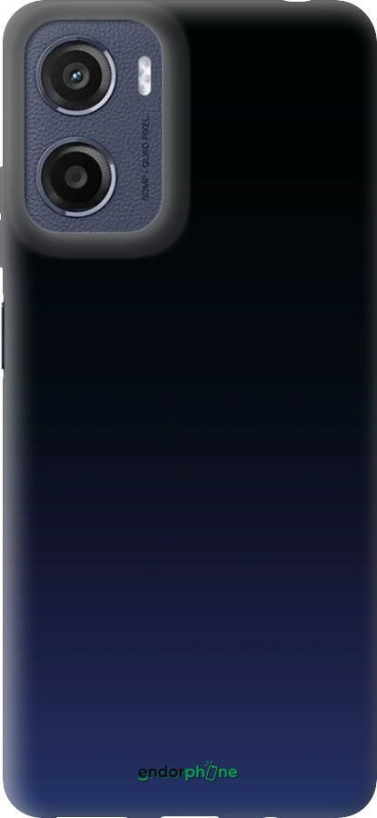 Силіконовий чехол Градієнт у темно-синьому стилі для Motorola Moto E15 - 6542u-4147 изображение 