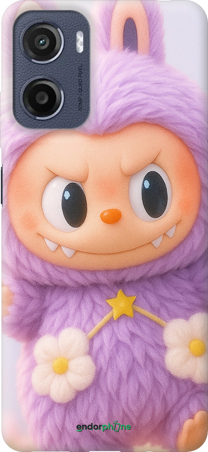 Силіконовий чехол Лабубу для Motorola Moto E15 - 6708u-4147 изображение 