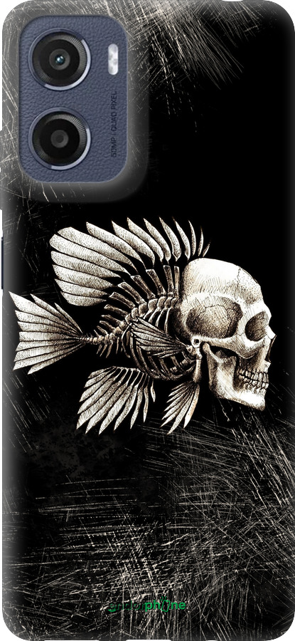 Силиконовый чехол Рыбо-человек для Motorola Moto E15 - 683u-4147 изображение 