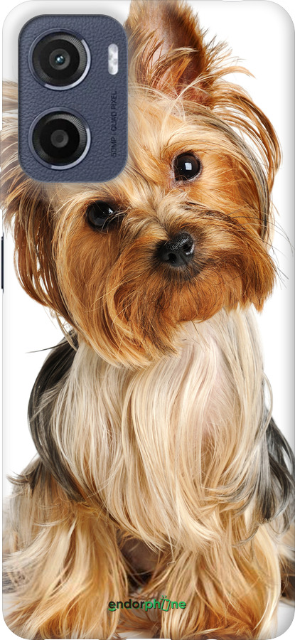Силиконовый чехол Йоркширский терьер с хвостиком для Motorola Moto E15 - 930u-4147 изображение 