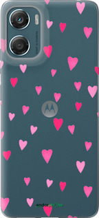 Силиконовый чехол Сердечки 2 для Motorola Moto G06 - 4763u-4187 изображение 