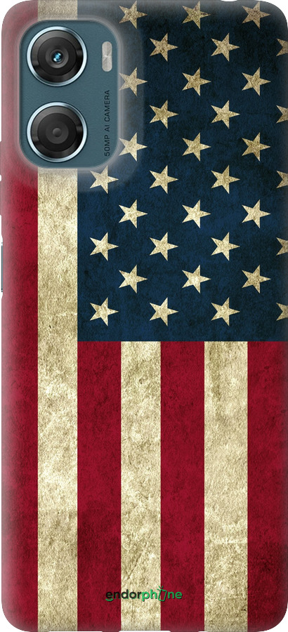 Силиконовый чехол Флаг США для Motorola Moto G06 - 395u-4187 изображение 