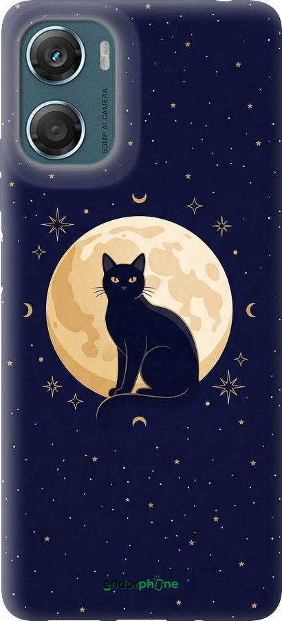 Силиконовый чехол Cute Cat Celestial/Witchy для Motorola Moto G06 - 6787u-4187 изображение 