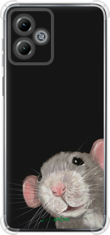 Силикон с усиленными углами чехол The Peeking Rat для Motorola Moto G14 - 6442sp-3197 изображение 