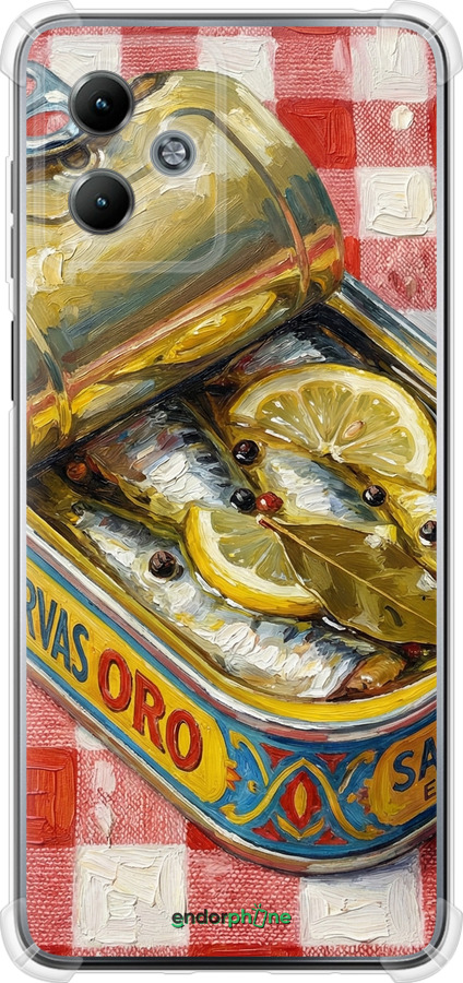 Силикон с усиленными углами чехол Vintage Sardine Tin Phone для Motorola Moto G14 - 6772sp-3197 изображение 