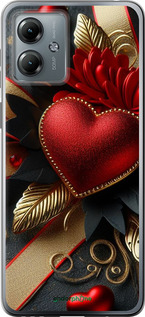 Силіконовий чехол Сердечки v2 для Motorola Moto G14 - 5832u-3197 изображение 