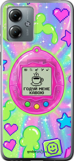 Силиконовый чехол 'Y2K Aesthetic Retro Pet: Годуй мене кавою' для Motorola Moto G14 изображение 7