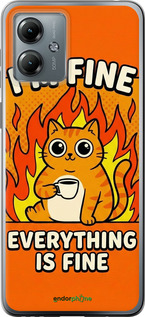 Силіконовий чехол Funny Cat для Motorola Moto G14 - 6786u-3197 изображение 