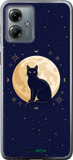 Силиконовый чехол Cute Cat Celestial/Witchy для Motorola Moto G14 - 6787u-3197 изображение 