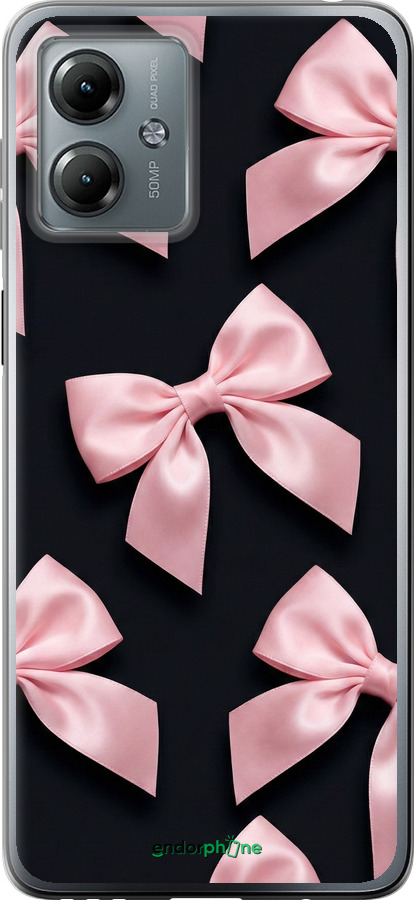 Силиконовый чехол Coquette Ribbons Dark Coquette для Motorola Moto G14 - 6767u-3197 изображение 