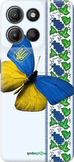 Силиконовый чехол Желто-голубая бабочка для Motorola Moto G15 Power - 1054u-4044 изображение 