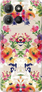 Силиконовый чехол Цветочный узор для Motorola Moto G15 Power - 1083u-4044 изображение 