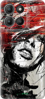 Силиконовый чехол Лицо девушки для Motorola Moto G15 Power - 1162u-4044 изображение 