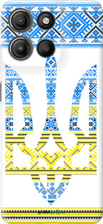 Силиконовый чехол Герб - вышиванка желто-голубая для Motorola Moto G15 Power - 1197u-4044 изображение 