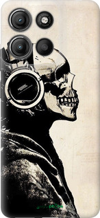 Силиконовый чехол Скелет-меломан v2 для Motorola Moto G15 Power - 1200u-4044 изображение 