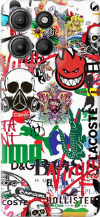 Силиконовый чехол Many different logos для Motorola Moto G15 Power - 4022u-4044 изображение 