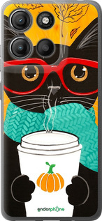 Силиконовый чехол Осенний кот для Motorola Moto G15 Power - 4026u-4044 изображение 