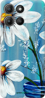 Силиконовый чехол Красивые арт-ромашки для Motorola Moto G15 Power - 4031u-4044 изображение 