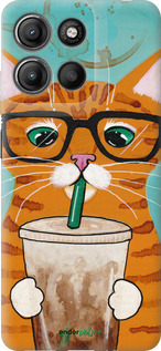 Силиконовый чехол Зеленоглазый кот в очках для Motorola Moto G15 Power - 4054u-4044 изображение 