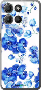 Силиконовый чехол Голубые орхидеи для Motorola Moto G15 Power - 4406u-4044 изображение 