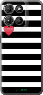 Силиконовый чехол Черно-белые полосы для Motorola Moto G15 Power - 4461u-4044 изображение 