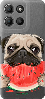 Силиконовый чехол Мопс и арбуз для Motorola Moto G15 Power - 4665u-4044 изображение 