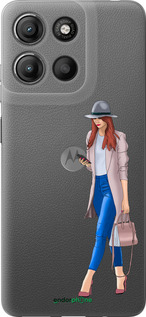 Силиконовый чехол Девушка 1 для Motorola Moto G15 Power - 4751u-4044 изображение 