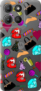 Силиконовый чехол stickers для Motorola Moto G15 Power - 4757u-4044 изображение 