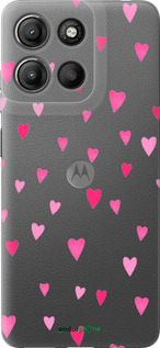 Силиконовый чехол Сердечки 2 для Motorola Moto G15 Power - 4763u-4044 изображение 