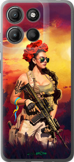 Силиконовый чехол Украинка с оружием для Motorola Moto G15 Power - 5316u-4044 изображение 