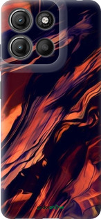 Силиконовый чехол Черно-оранжевая абстракция для Motorola Moto G15 Power - 5340u-4044 изображение 