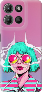 Силиконовый чехол Поп арт девушка для Motorola Moto G15 Power - 5378u-4044 изображение 