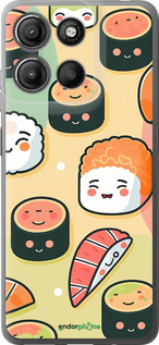 Силиконовый чехол Суши паттерн для Motorola Moto G15 Power - 5583u-4044 изображение 