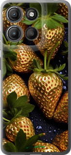 Силиконовый чехол Золотая клубника для Motorola Moto G15 Power - 5637u-4044 изображение 