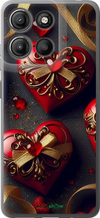 Силиконовый чехол 'Сердечки v4' для Motorola Moto G15 Power изображение 3