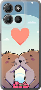 Силиконовый чехол Капибара любовь для Motorola Moto G15 Power - 6027u-4044 изображение 