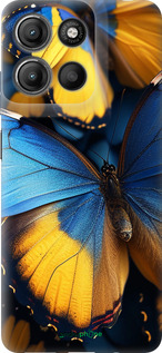 Силиконовый чехол Желто-голубые бабочки для Motorola Moto G15 Power - 6046u-4044 изображение 