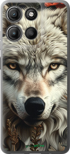 Силиконовый чехол Волчий взгляд для Motorola Moto G15 Power - 6066u-4044 изображение 