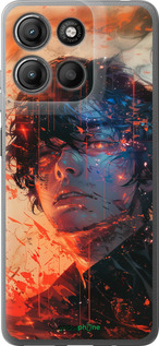 Силіконовий чехол Обличчя в полум'ї для Motorola Moto G15 Power - 6127u-4044 изображение 