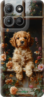 Силиконовый чехол Щенок cocker spaniel для Motorola Moto G15 Power - 6136u-4044 изображение 
