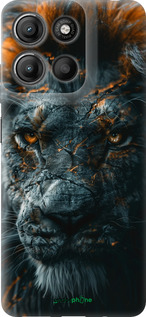 Силиконовый чехол Пламенный лев для Motorola Moto G15 Power - 6153u-4044 изображение 