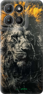 Силіконовий чехол Лев у золотих фарбах для Motorola Moto G15 Power - 6155u-4044 изображение 