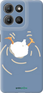 Силиконовый чехол Гусь ныряет для Motorola Moto G15 Power - 6275u-4044 изображение 